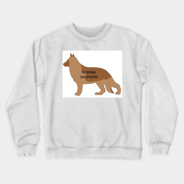 german shepherd liver name silhouette Crewneck Sweatshirt by Wanderingangel